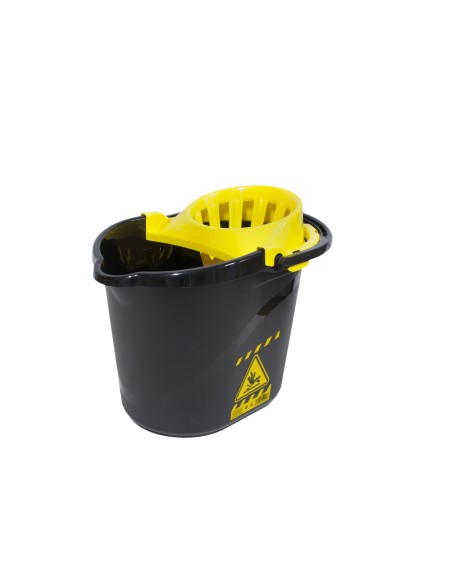 CUBO RECTANGULAR CAUTION NEGRO+ESCURRIDOR