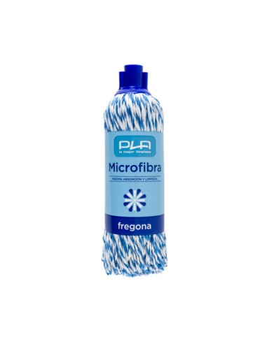 FREGONA HILO MICROFIBRA BLANCO/AZUL  C-24