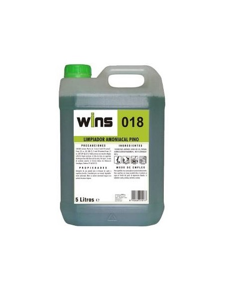 LIMPIADOR AMONIACAL PINO 018 WINS 5 L.
