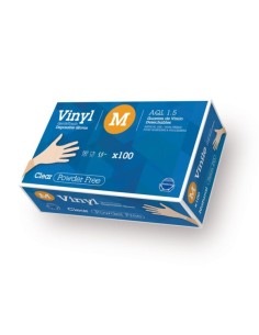 CAJA 100 GUANTES DE VINILO T/L