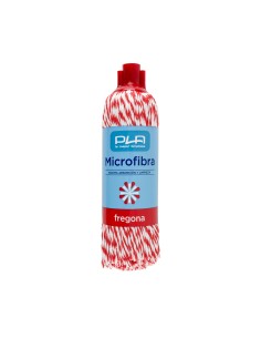 FREGONA HILO MICROFIBRA BLANCO/ROJO  C-24
