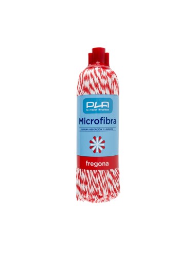 FREGONA HILO MICROFIBRA BLANCO/ROJO  C-24