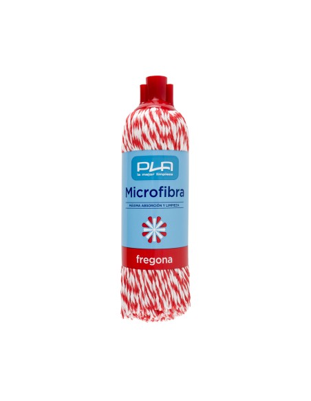FREGONA HILO MICROFIBRA BLANCO/ROJO  C-24